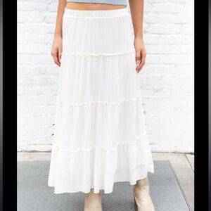 White brandy Melville izzy maxi skirt